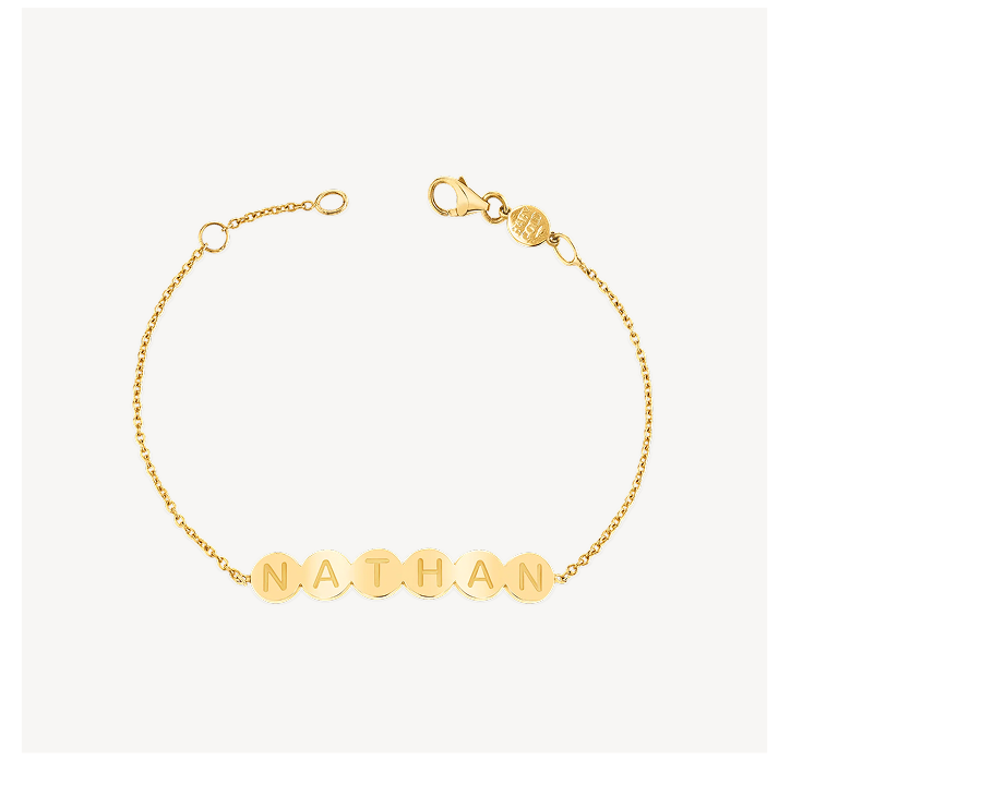 Bubble Round Engravable ID Bracelet