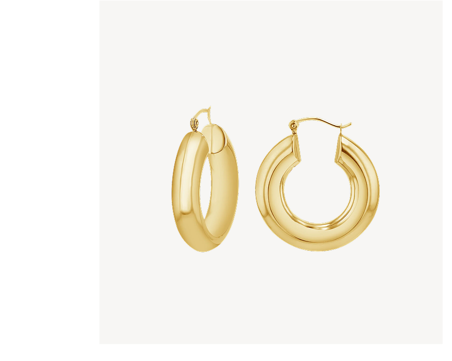 6mm Chunky Hoop Earrings