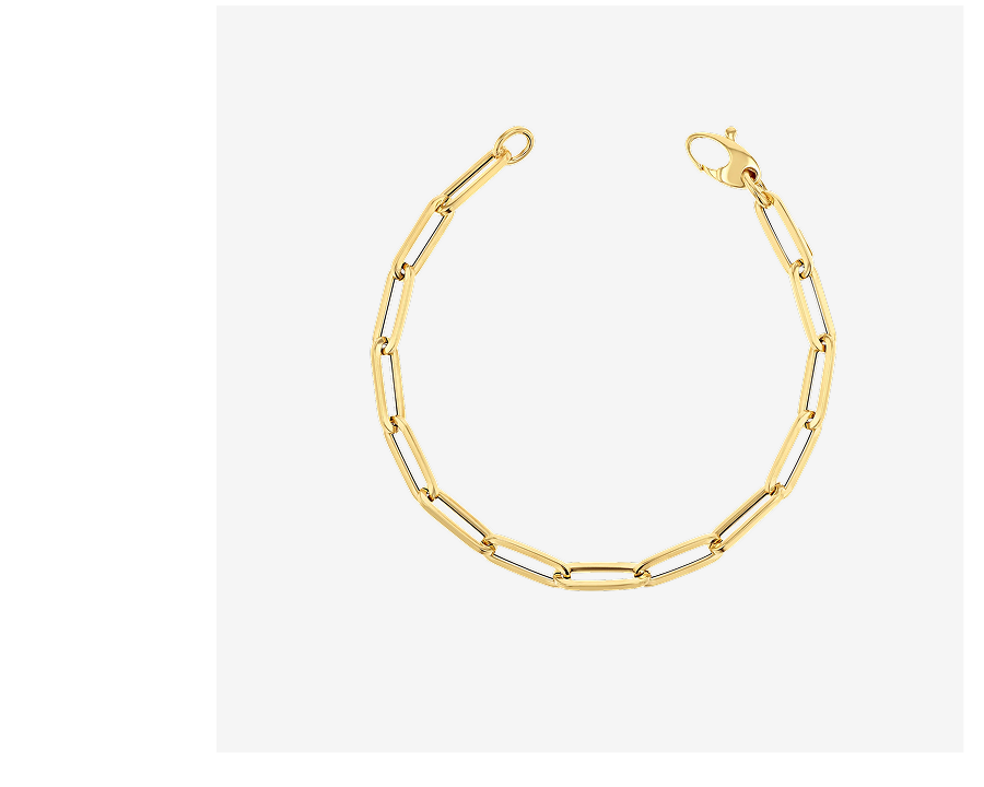 14K Large Paperclip Chain Bracelet