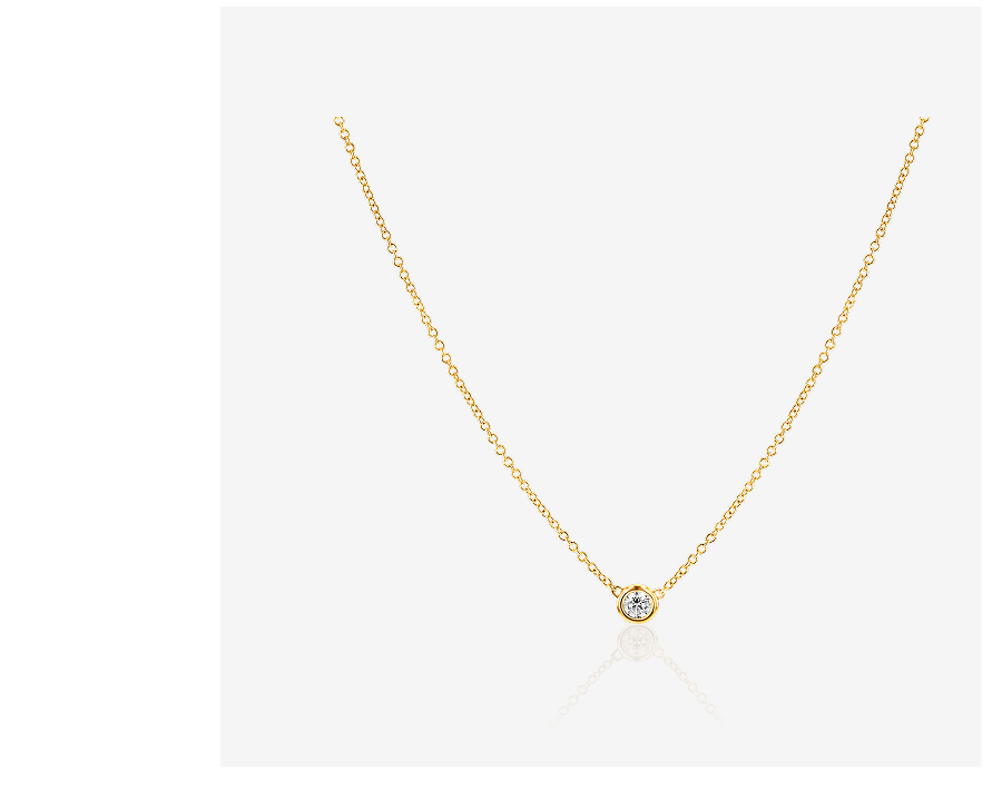 Diamond Solitaire Bezel Necklace