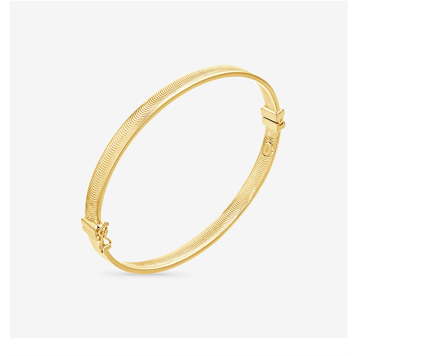 Wide Crescent Cut Bangle (5mm)