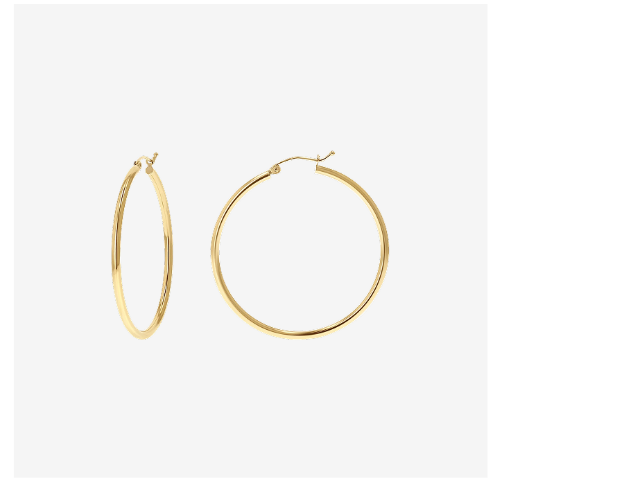 2mm Gold Tube Hoop Earrings