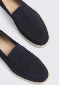 Navy Lewisham Relaxed Suede Loafers