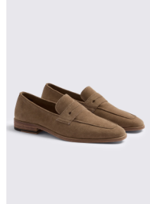 Nude Suede Relaxed Loafers