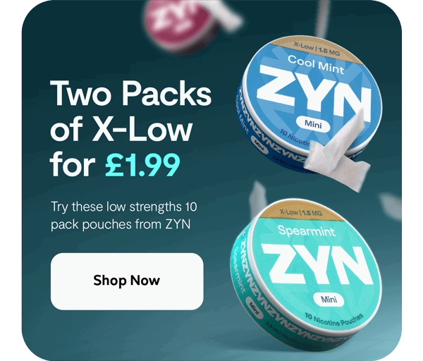 Two packs of ZYN X-Low for £1.99