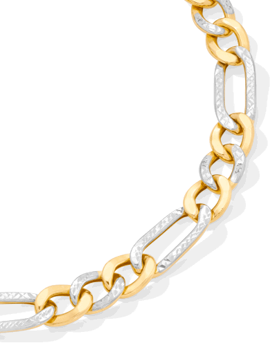 White and yellow gold necklace. 