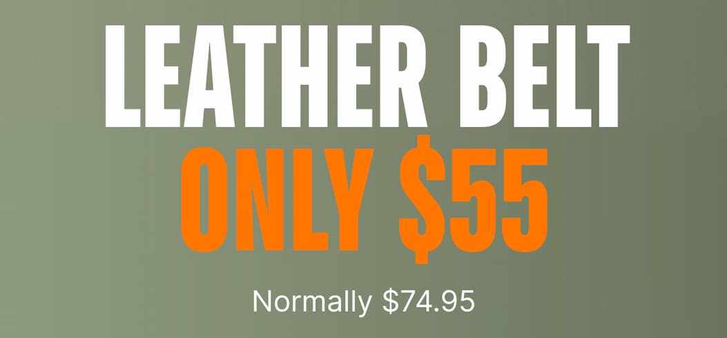 Leather Belt Only $55. Normally $74.95.