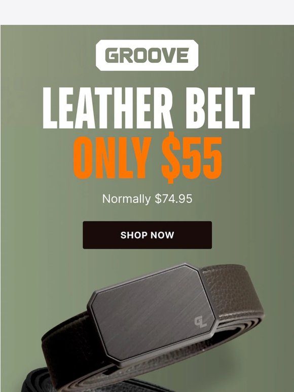 Max Leather Belt now only $55 (Normally $74.95)