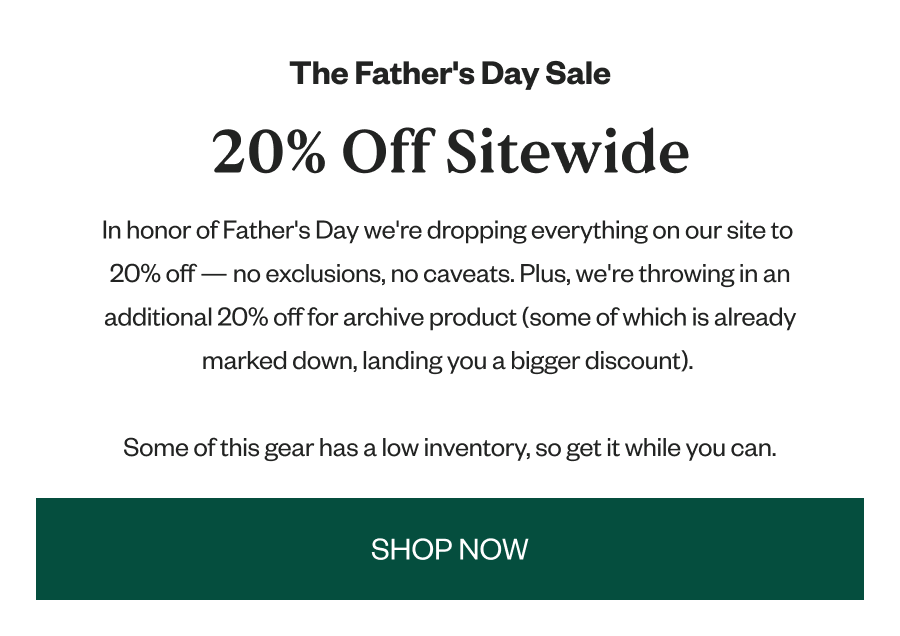 The Father's Day Sale