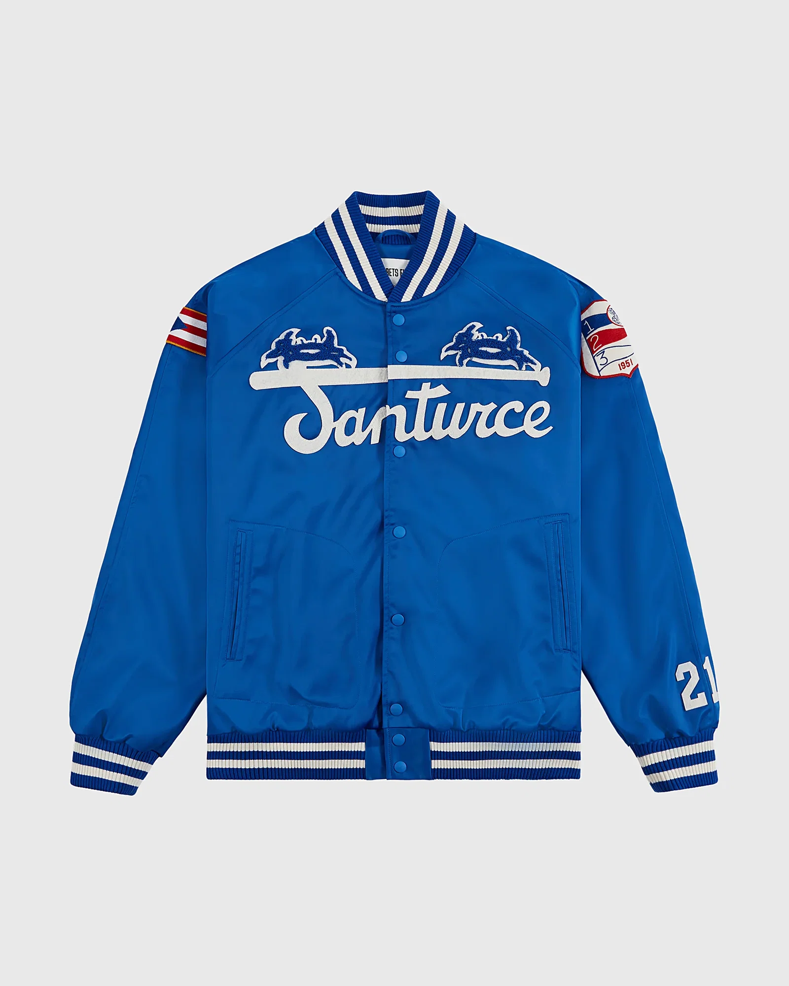Image of Santurce Cangrejeros Cotton Lined Satin Varsity Jacket