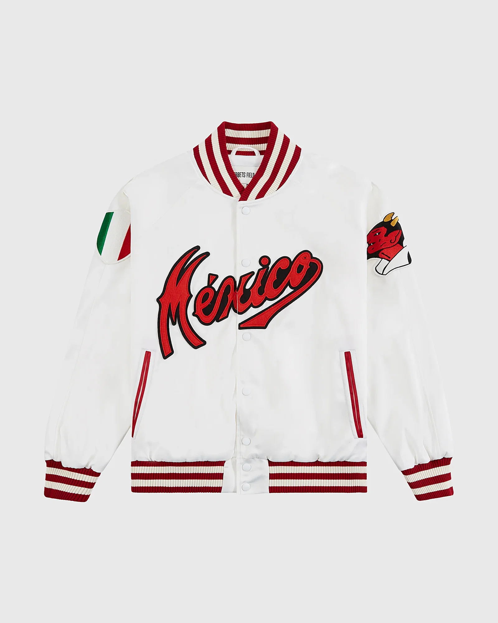 Image of Diablos Rojos del Mexico Satin Varsity Jacket