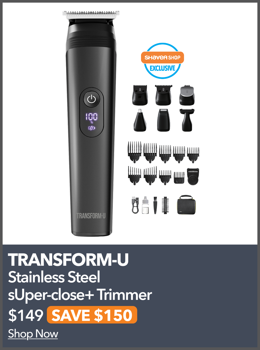 Stainless Steel sUper-close+ Trimmer - Black