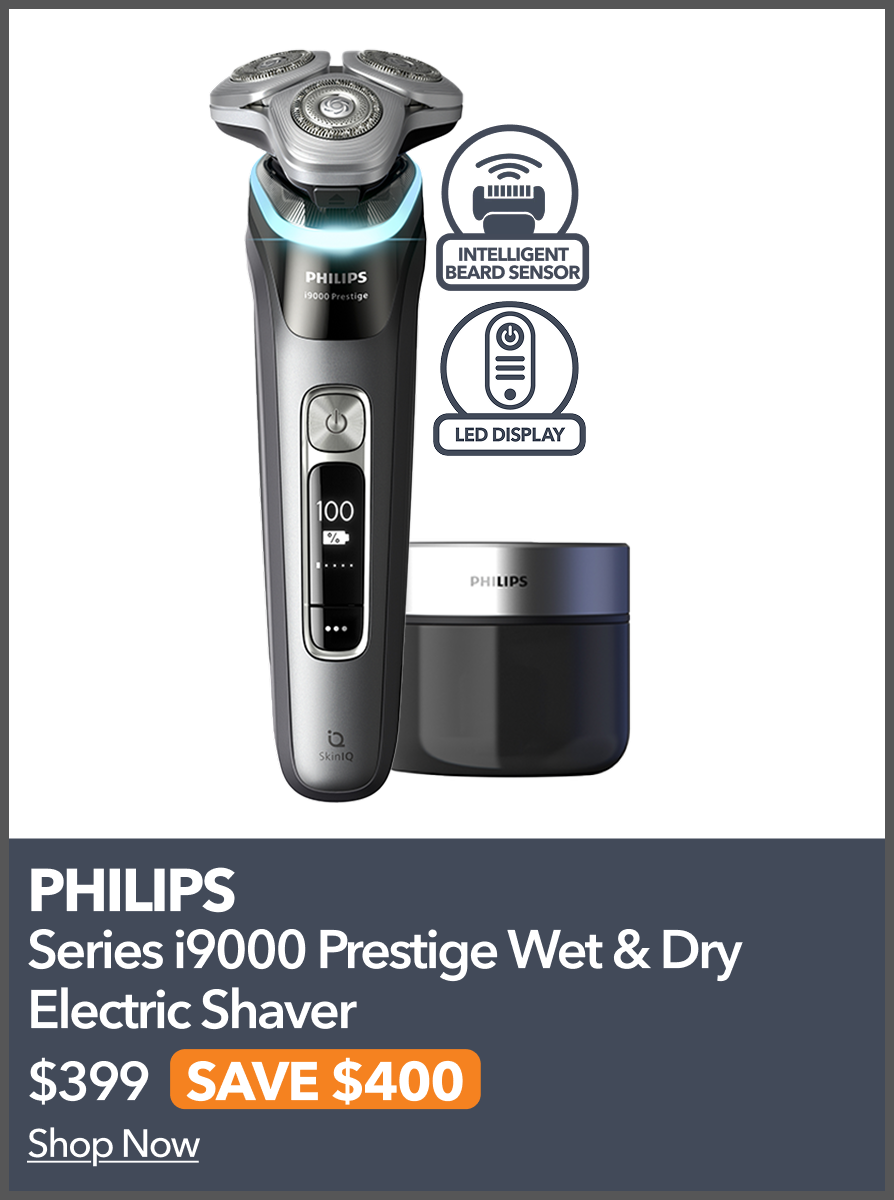 Series i9000 Prestige Wet & Dry Electric Shaver with Quick Clean Pod