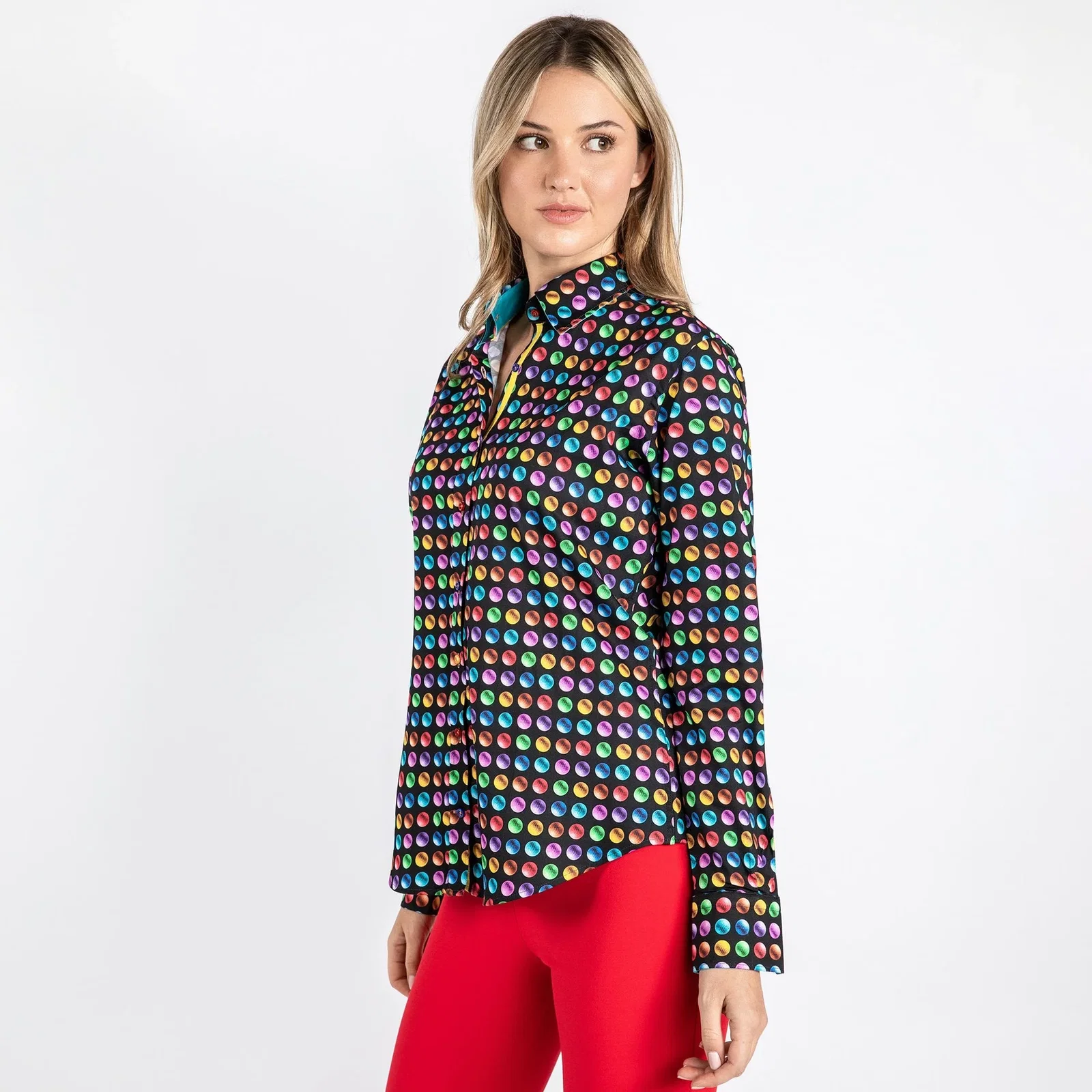 Image of GOLF BALLS WOMENS  PRINT SHIRT