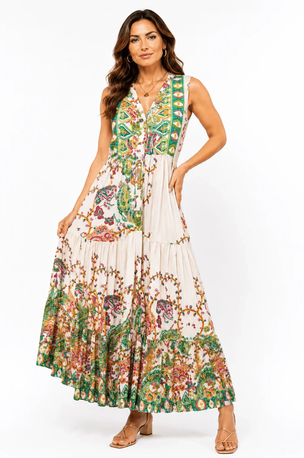 Image of BOHO ODYSSEY PAISLEY MAXI DRESS
