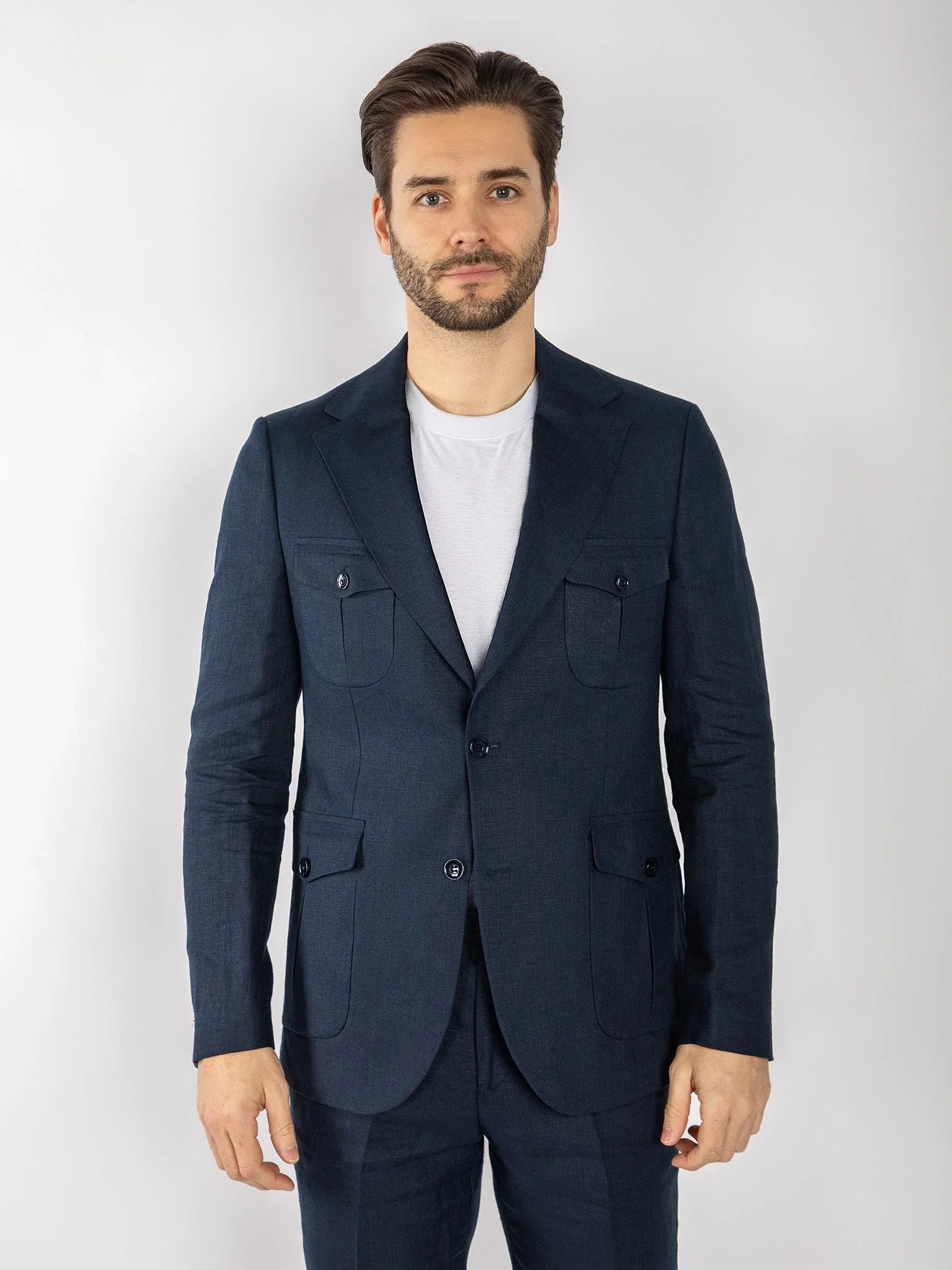 Image of CLAUDIO LUGLI CASUAL LINEN SUIT