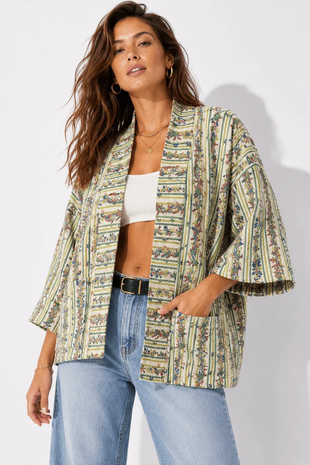 Image of BOTANICAL STRIPE WOMEN'S JACKET