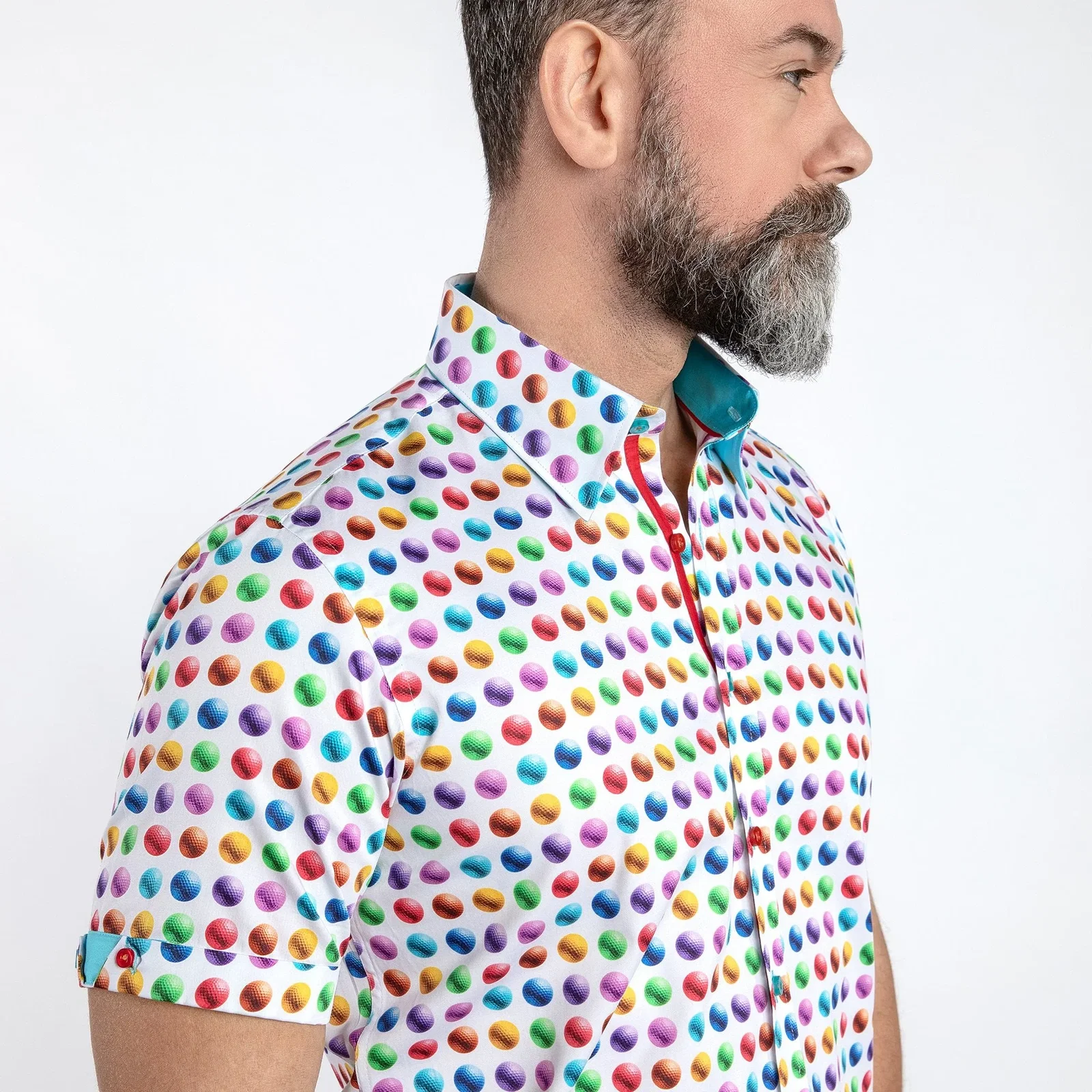 Image of GROOVED POLKA SHORT SLEEVE SHIRT