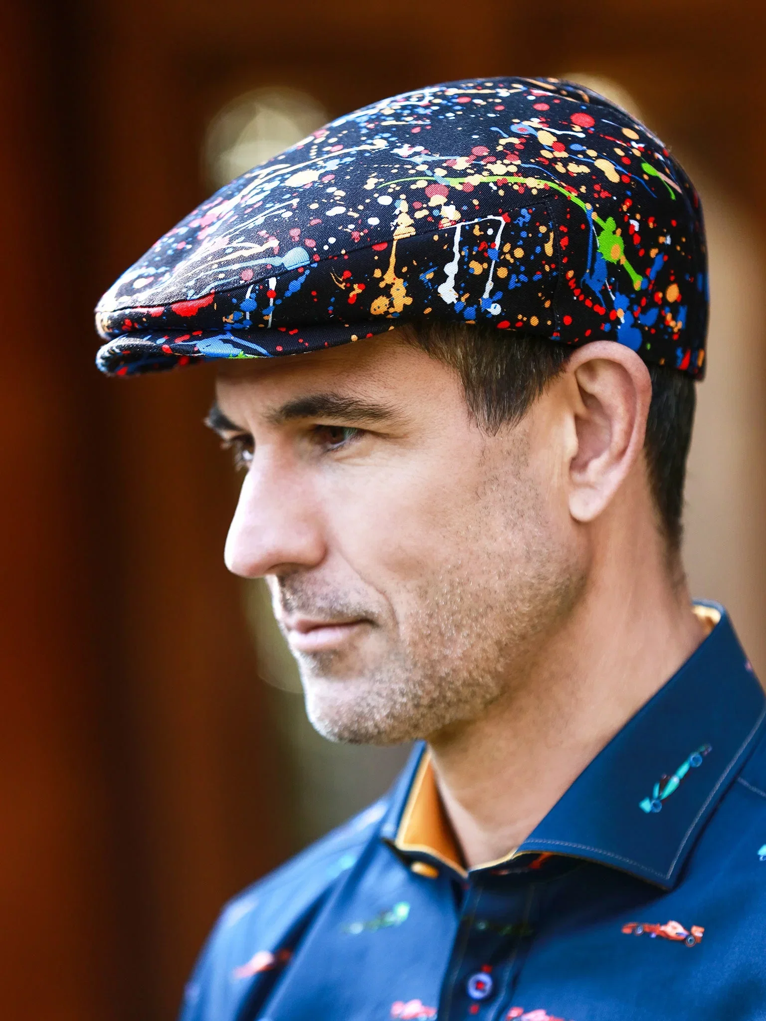 Image of Smoke Printed Flat Cap