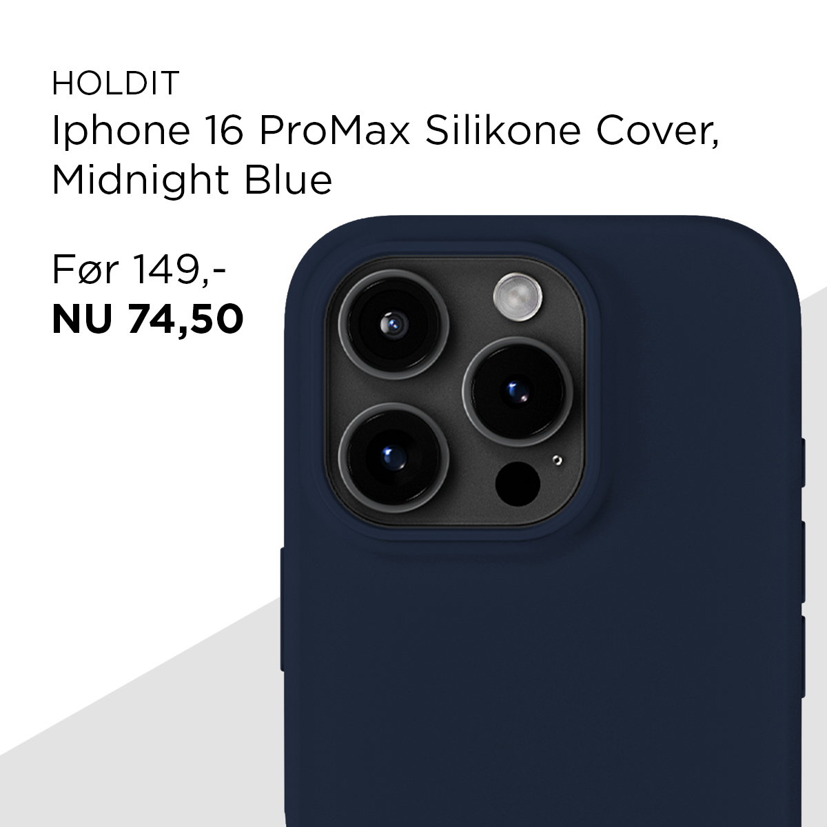 Iphone 16 ProMax Silikone Cover, Midnight Blue