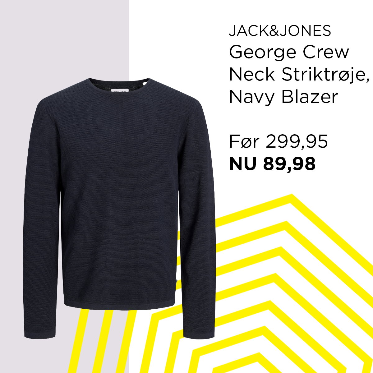 George Crew Neck Striktrøje, Navy Blazer