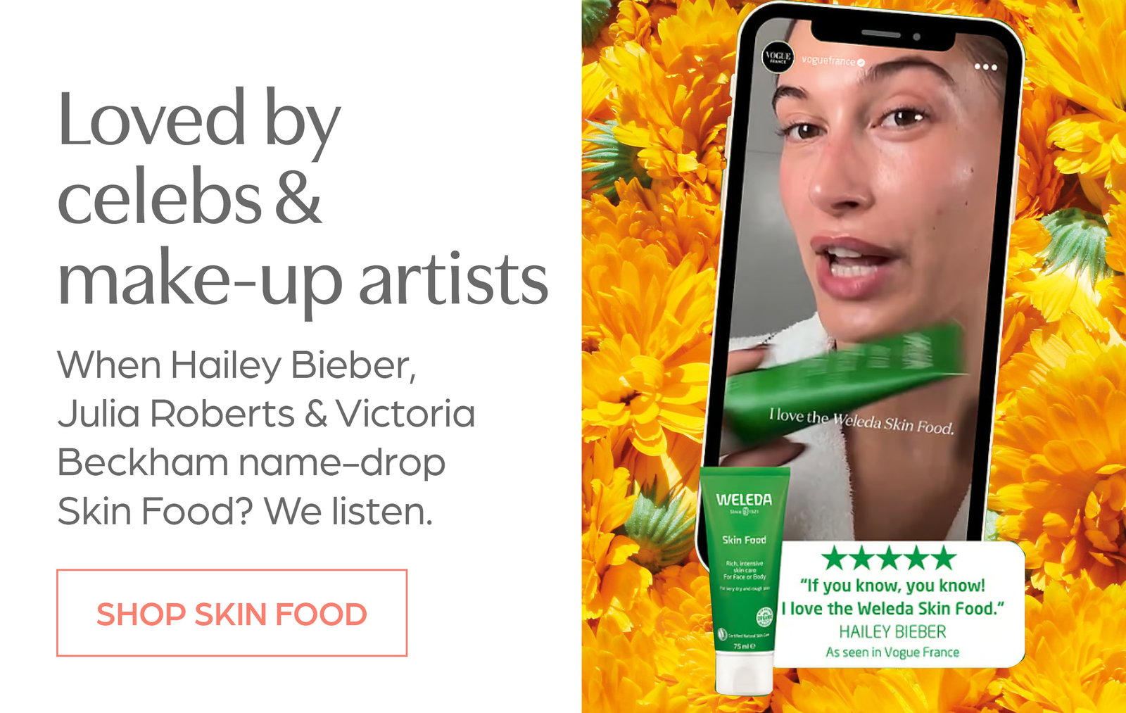 Shop Weleda Skin Food. Loved by celebs and make-up artists