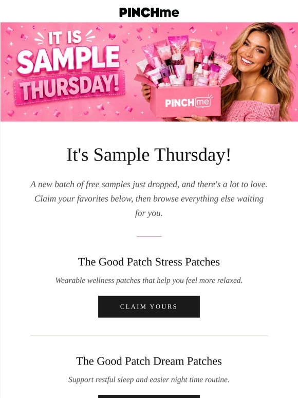 It's SAMPLE Thursday! 😱