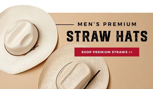 MEN'S PREMIUM STRAW HATS | SHOP PREMIUM STRAWS >>