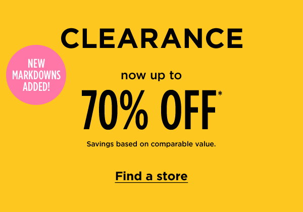 70% off clearance
