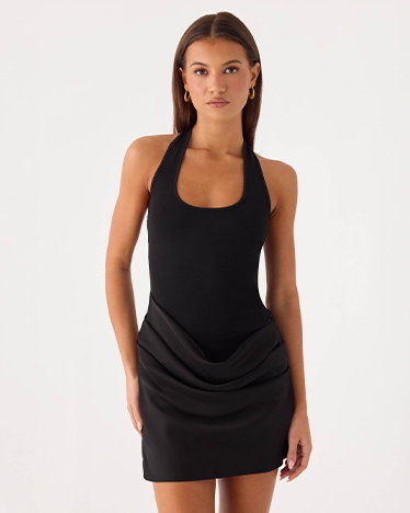 Deena Mini Dress — Black