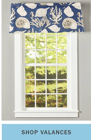 Shop Valances. Seascape Toile Lined Rod Pocket Tailored Valance by Country Curtains®