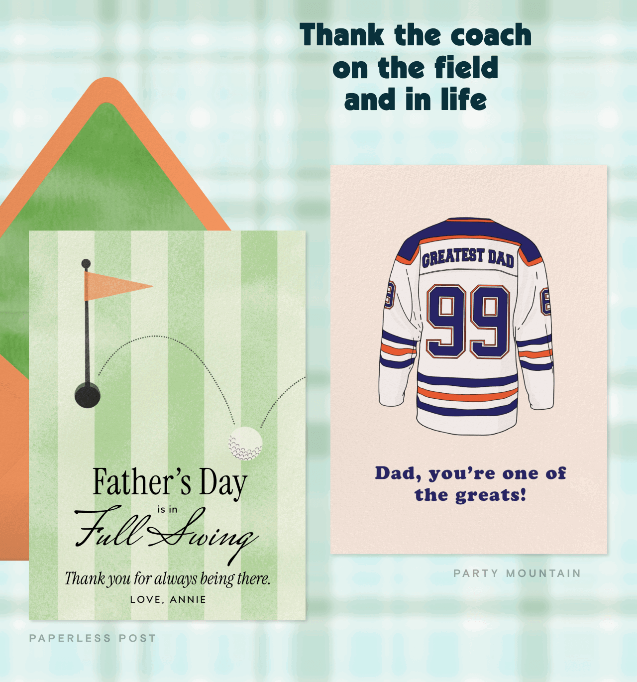 Thank the coach on the field and in life Father's Day is in Full Swing Dad, you're one of the greats!