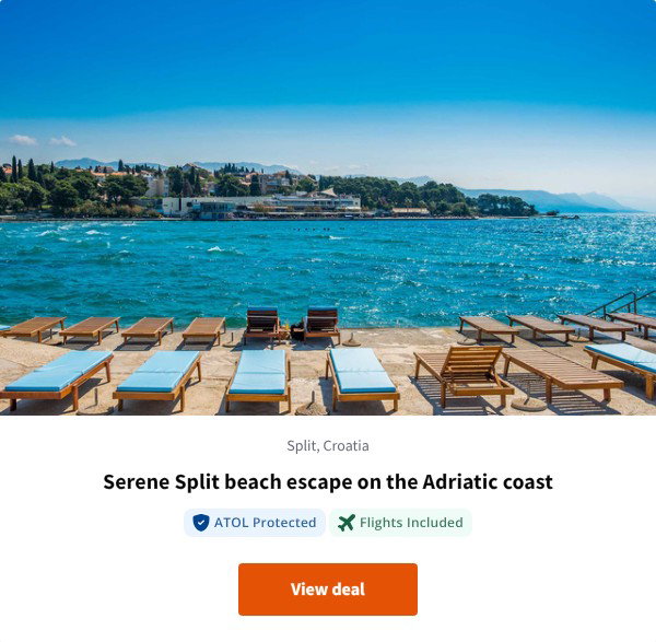 Serene Split beach escape on the Adriatic coast
