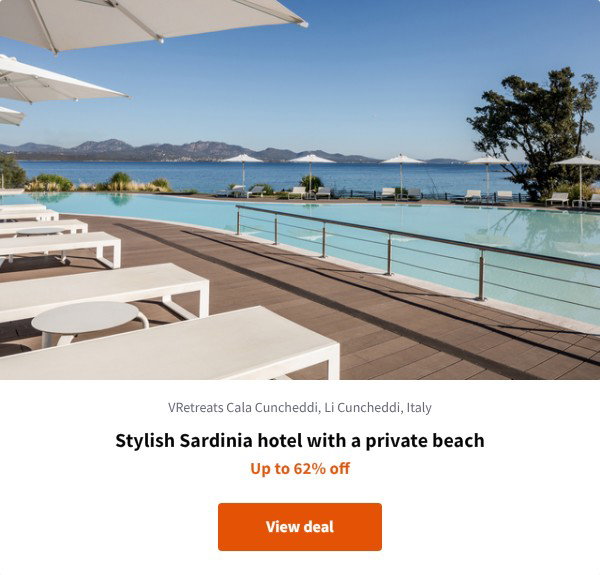 Stylish Sardinia hotel with a private beach