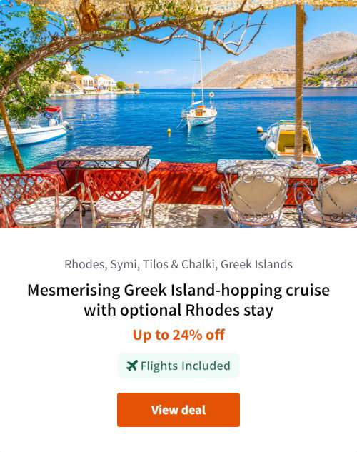 Mesmerising Greek Island-hopping cruise with optional Rhodes stay