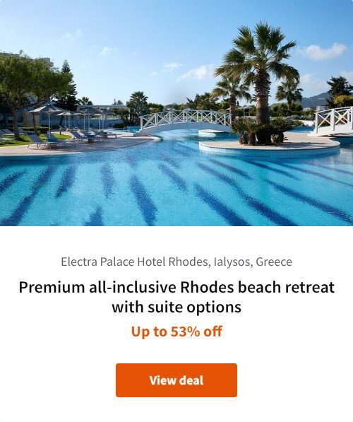 Premium all-inclusive Rhodes beach retreat with suite options