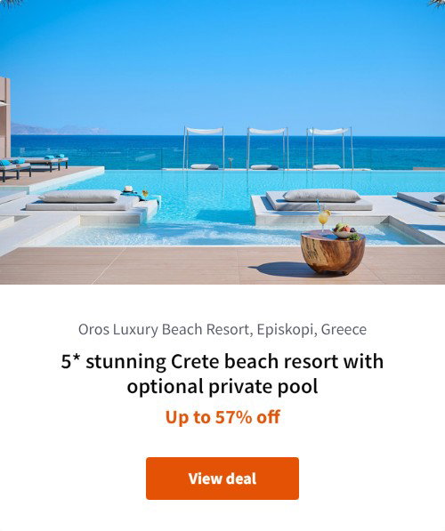 5* stunning Crete beach resort with optional private pool