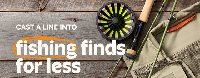 Cast a line into fishing finds for less