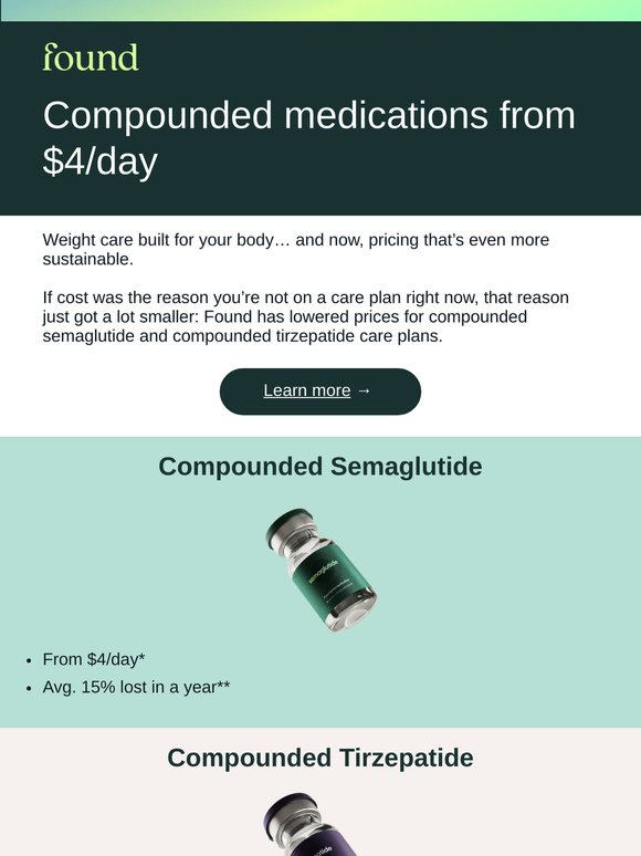 Starting at $4/day, expert weight care just got more affordable