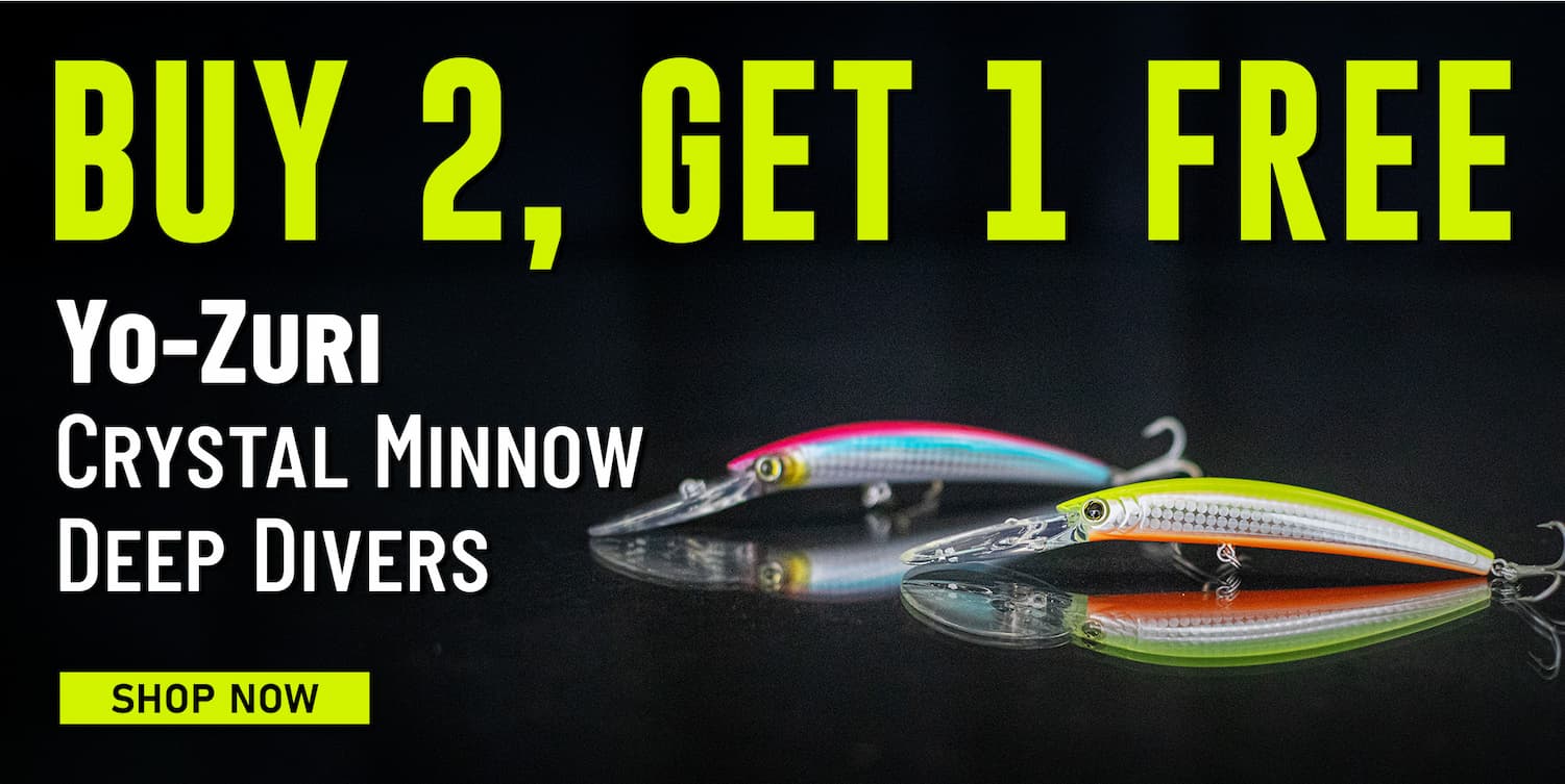 Buy 2, Get 1 Free Yo-Zuri Crystal Minnow Deep Divers Shop Now