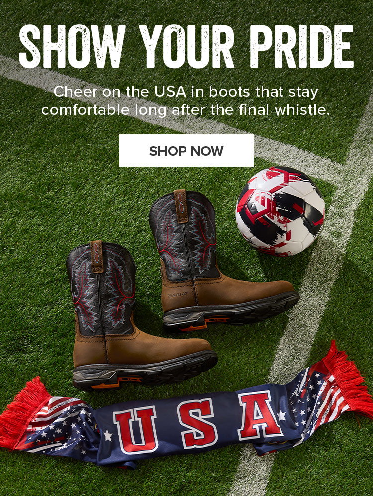 Show Your Pride. Cheer on the USA in boots that staycomfortable long after the final whistle. Shop Now