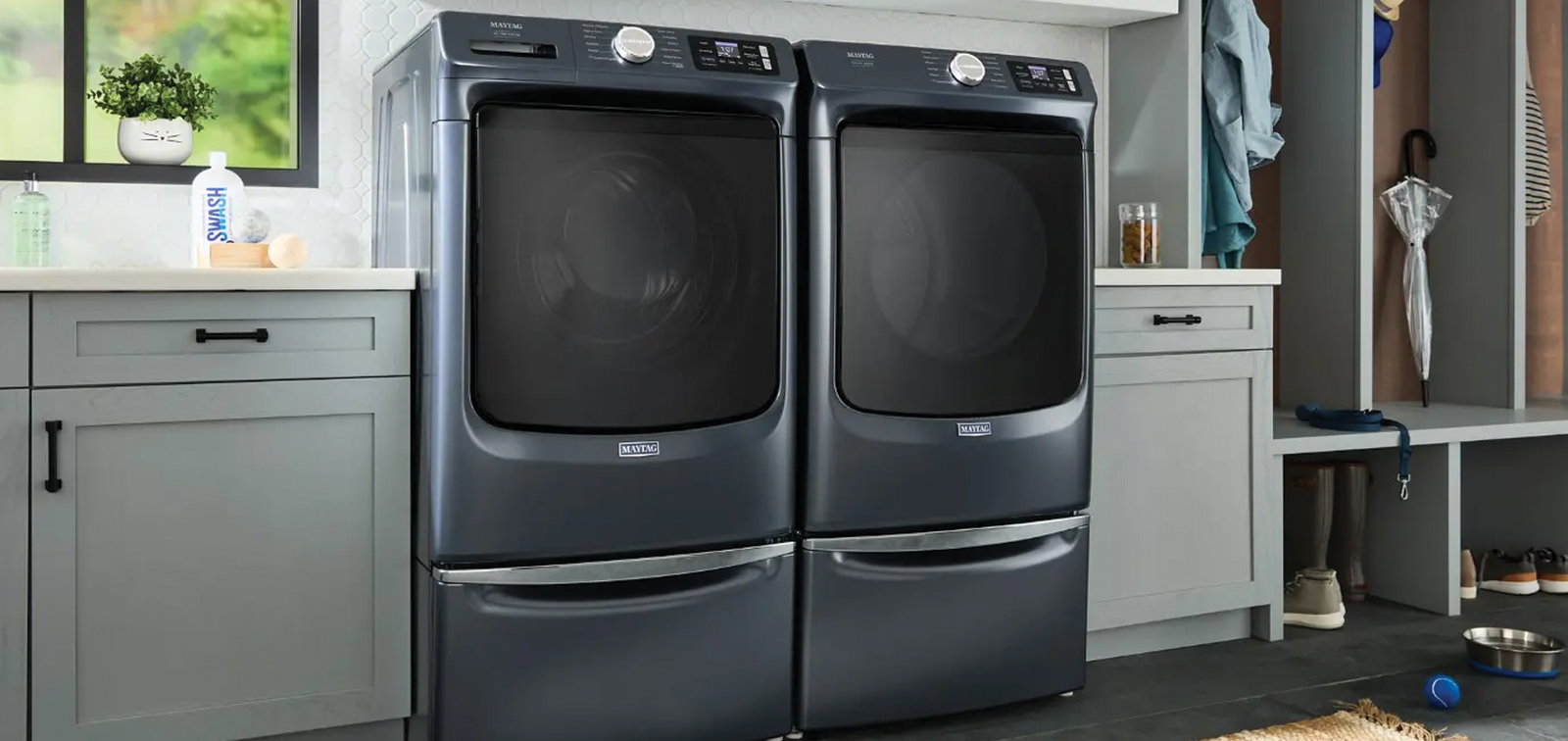 Maytag Blue Front Load Washer & Dryer