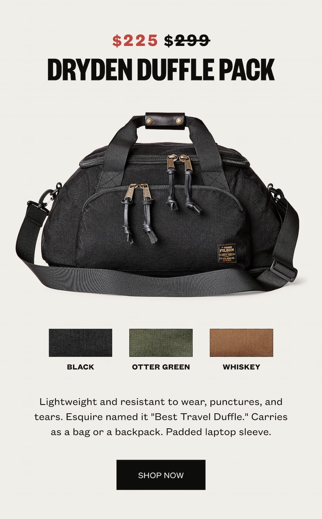 Dryden Duffle Pack