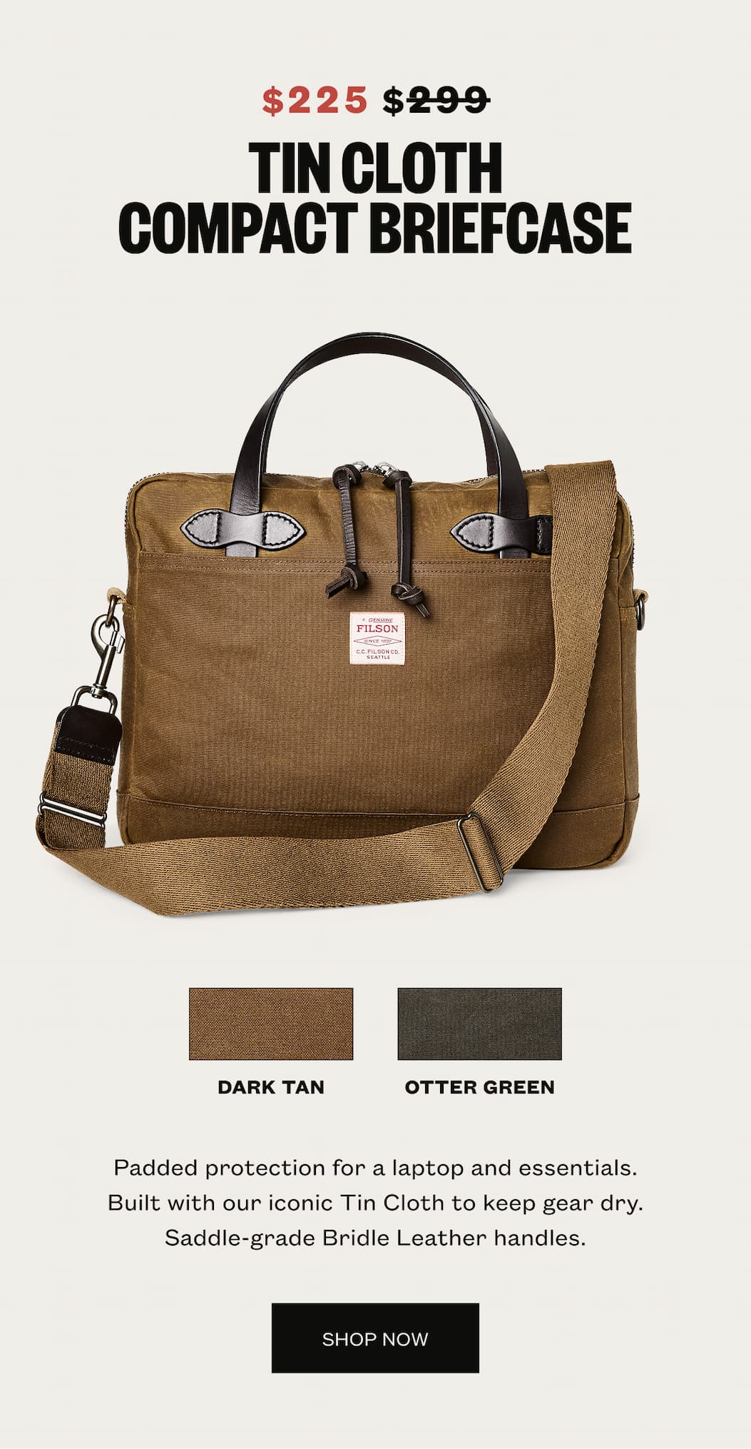 Tin Cloth Compact Briefcase