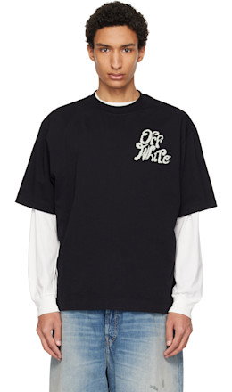 Black Grass Ink Logo Skate T-shirt - Off-White