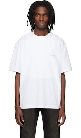 White Tuft Embroidered Back Logo T-shirt - WOOYOUNGMI