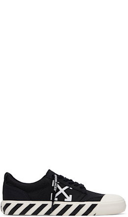 Black Vulcanized Undercut Sneakers - Off-White