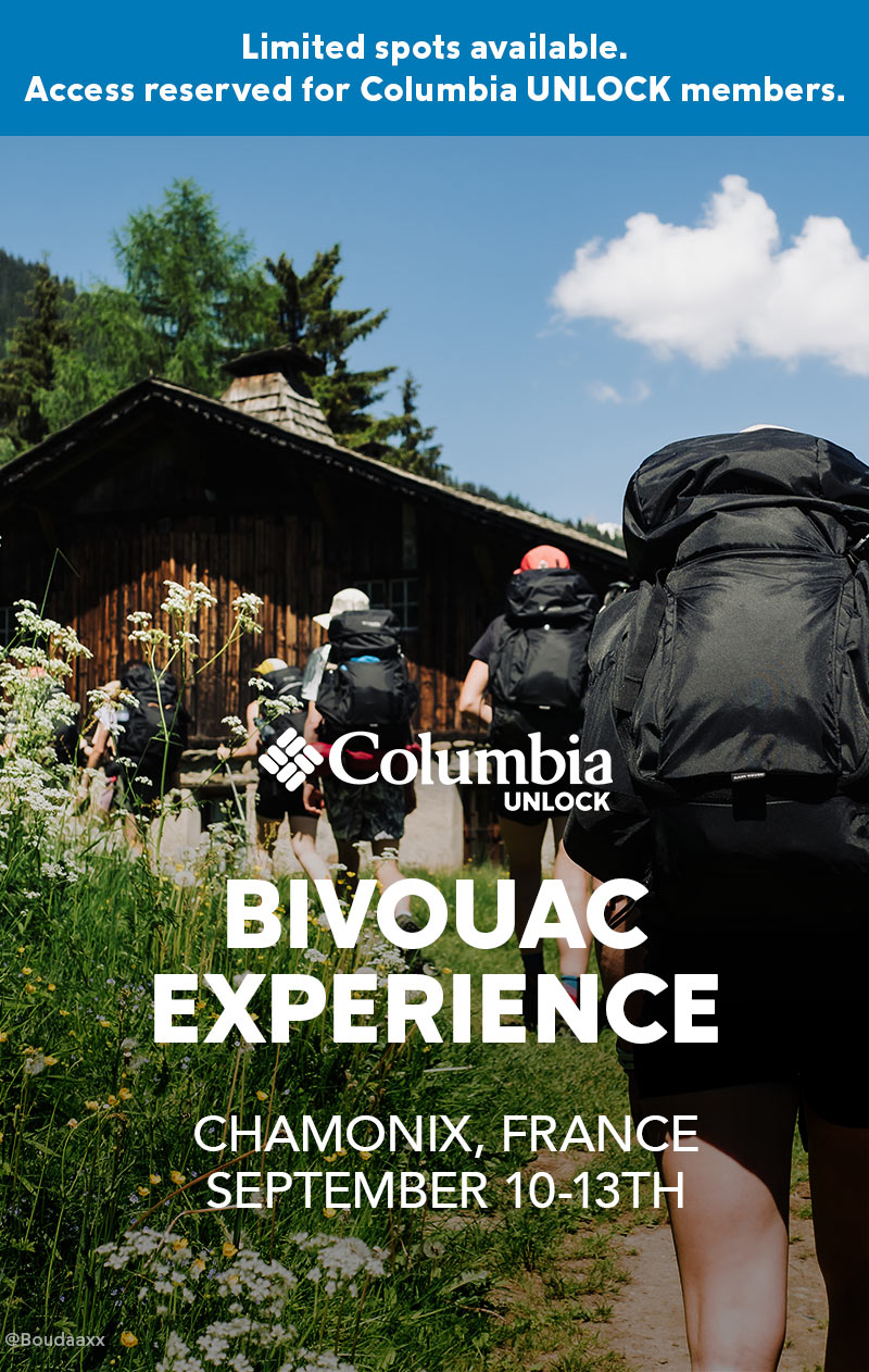 Columbia Unlock Member Exclusive Bivouac Experience Chamonix