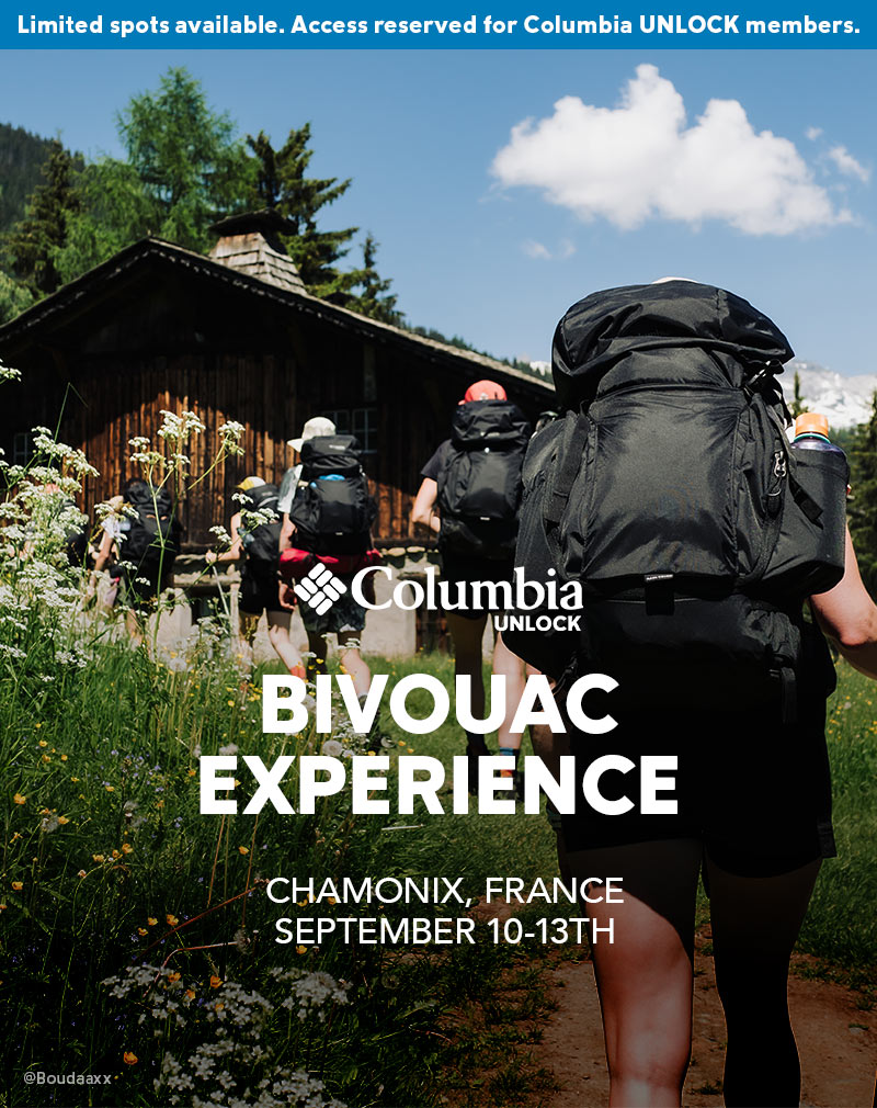 Columbia Unlock Member Exclusive Bivouac Experience Chamonix