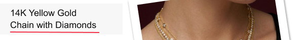 Luxurman 14K Yellow Gold Chain with Diamonds by the Yard Necklace 1.5ct